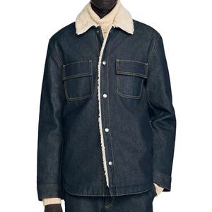Denim Vintage Shearling Overshirt